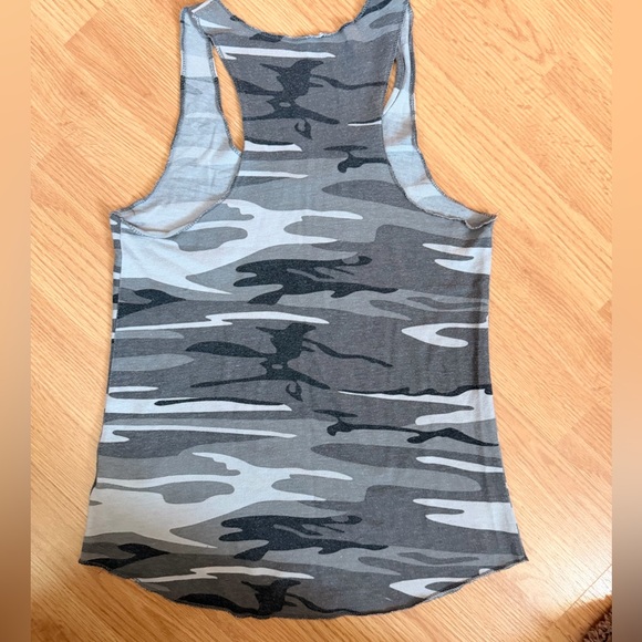 Rogue Women's Tank Top - Gray Camouflage with Red Logo - Picture 3 of 3